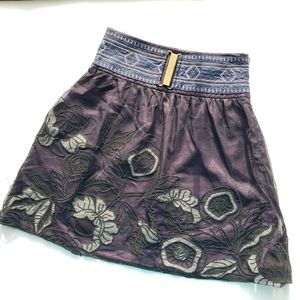 Sweet by Miss Me belted embroidered skirt
